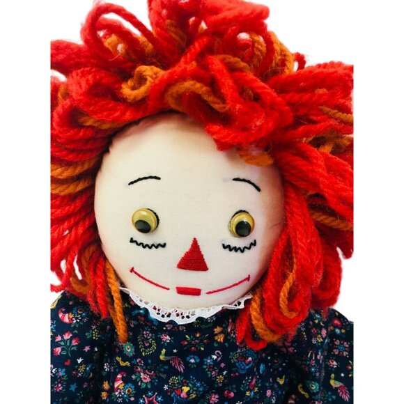 PLUSH Applause 20" Raggedy Ann Cloth Doll 1991 Handmade Crafted Embroidered Face - Picture 3 of 6
